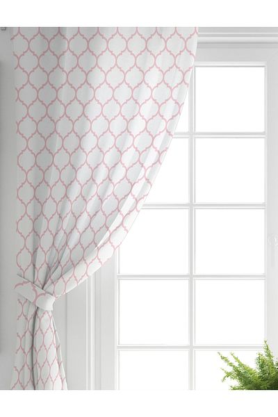 Realhomes Aripă Dublă Roz Colorat Ogea Model Digital Printed Modern Living Room Perdele de fundal