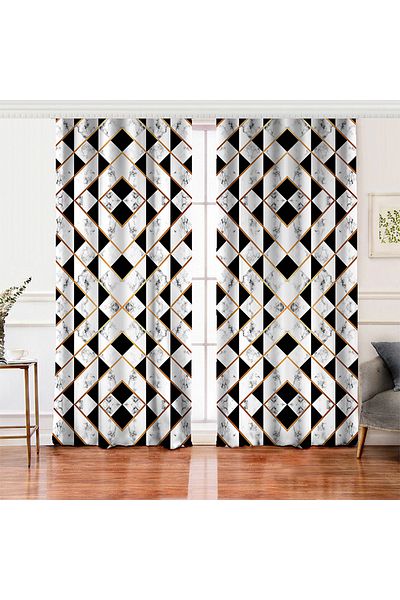 Realhomes Design special cu aripă dublă, imprimat digital, perdea de fundal pentru living modern