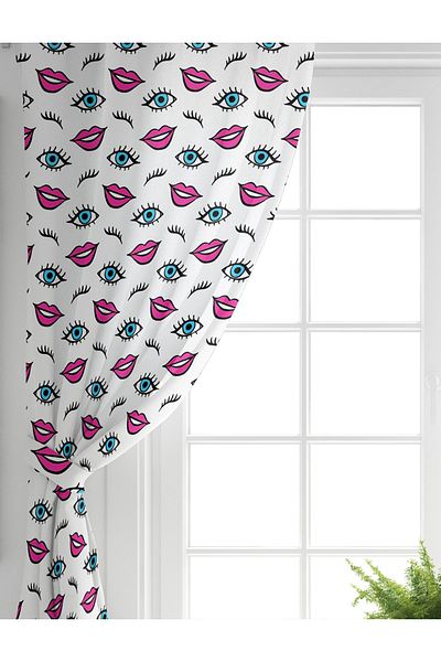 Realhomes Double Wing Special Designed Digital Printed Living Room Background Curtain
