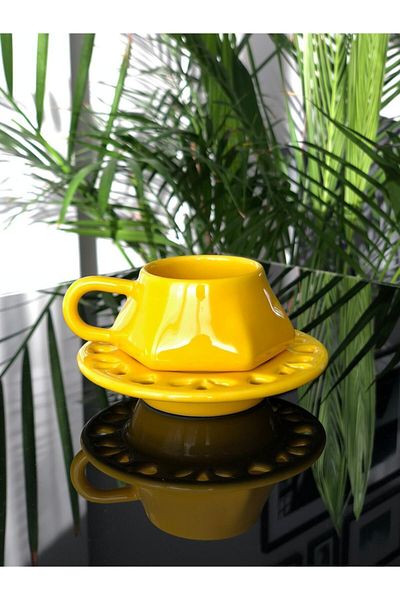 TAMER YİĞİT Geometric Model Single Cup Yellow