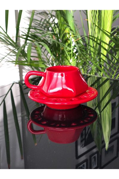 TAMER YİĞİT Geometric Model Single Cup Red