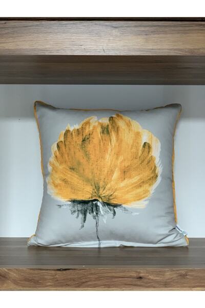 KIRLENTİM غطاء وسادة منقوش على الوجهين بحواف مضلعة E75