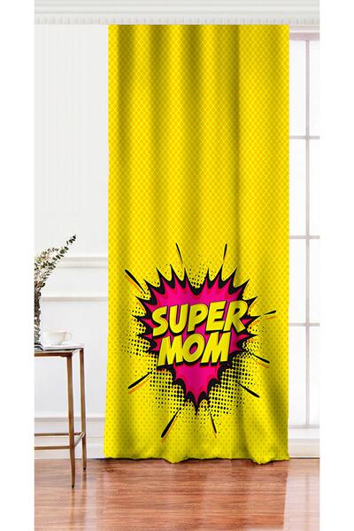 Realhomes Tek Kanat Özel Tasarımlı Dijital Baskılı Salon Fon Perdesi