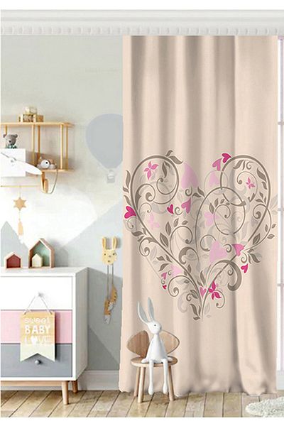 Realhomes Single Wing Special Designed Digital Printed Children's Room Background Curtain
