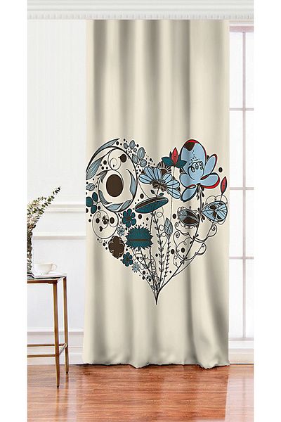 Realhomes Single Wing Special Design Digital Printed Living Room Background Curtain