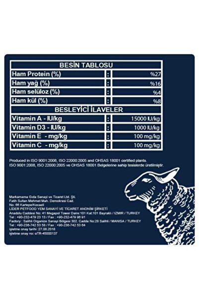 obivan Yaşlı - Kuzulu Köpek Maması 15 kg