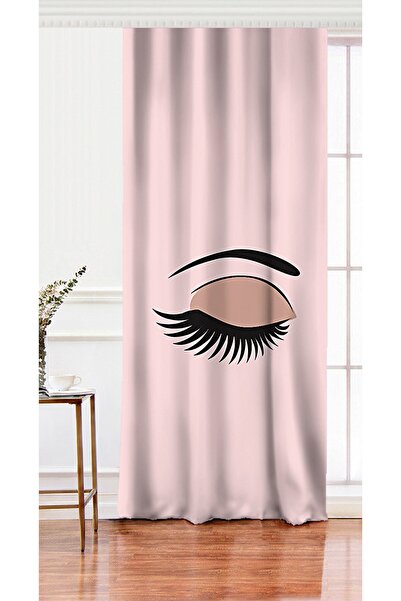 Realhomes Tek Kanat Modern Kirpik Dijital Baskılı Salon Fon Perdesi