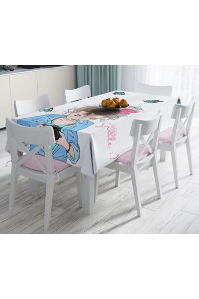 Realhomes Спеціальний дизайн Smile Take Up Декоративна скатертина з візерунко...