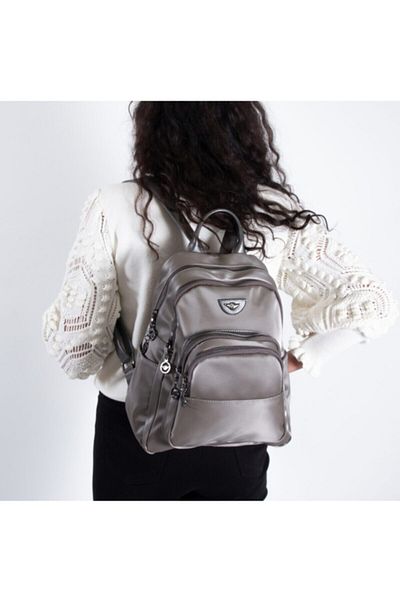 MEGA BLOCKS Rucsac de damă din satin gri