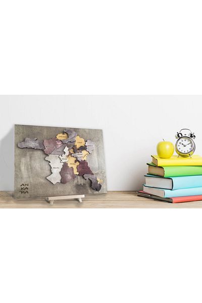 MapofX Wooden Ankara Map