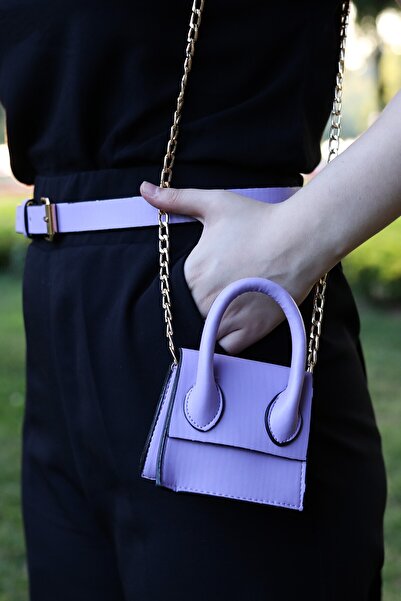 Versla Kadın Mini Çantalı Zincir Detaylı Kemer