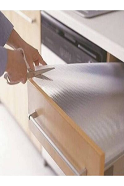 SosyeteDükkanı Kaymaz Şeffaf Raflık Dolap Içi Çekmece (45cm X 10m) Çok Amaçlı