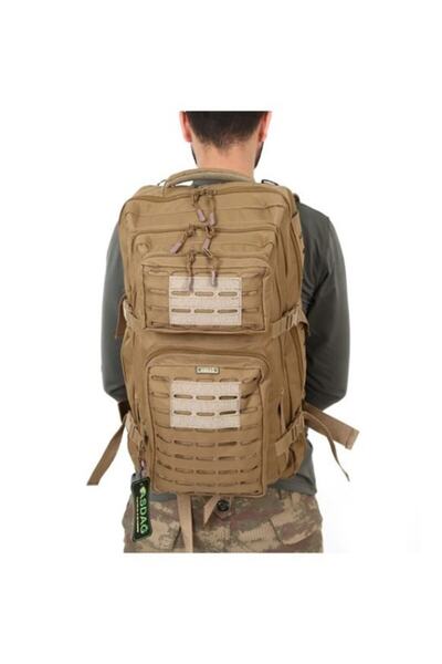 KORKMAZER Unisex Çöl Renk Taktikal 55 lt Sırt Çantası