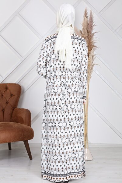 Reis Γυναικείο λευκό βαμβακερό φόρεμα με λεπτή βισκόζη