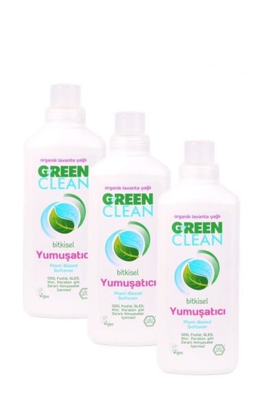 Green Clean Organik Lavanta Yağlı Bitkisel Yumuşatıcı 1000 ml- 3 lü