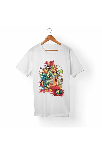 Alfa Tshirt Γυναικείο λευκό μπλουζάκι Vespa