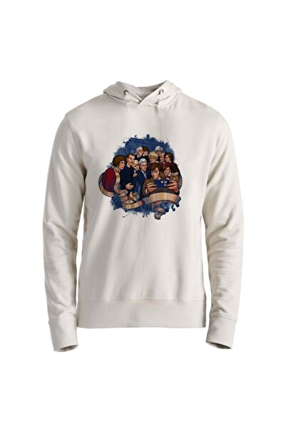 Alfa Tshirt سويت شيرت أبيض مطبوع للجنسين