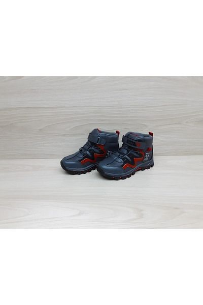Carby Unisex Παιδικά Γκρι Ψηλά Αθλητικά Μποτάκια 9525