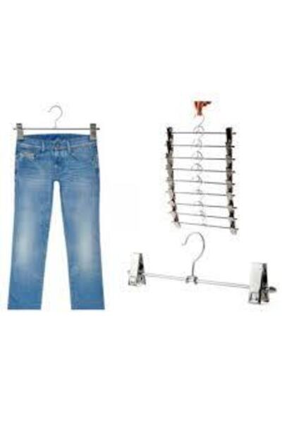 epazzar Pantolon Ve Etek Elbise Askısı Mandallı Klipsli Askı 3 Adet 732622