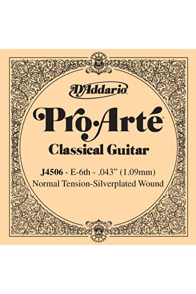 Daddario D'addario Classic Guitar Normal Silverplated Wound Single E-mi - J4506 Klasik Gitar Tek Tel