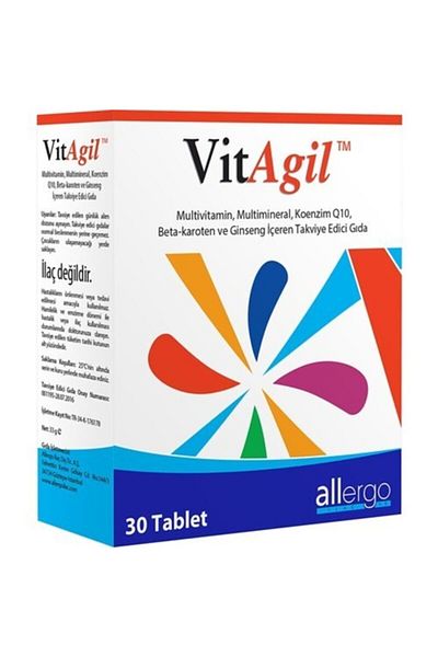 Allergo فيتاجيل 30 قرص متعدد الفيتامينات ومكمل معدني