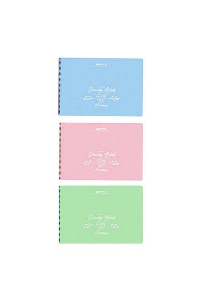 Gıpta Picture Notebook Pp Cover Spiral 25x35 cm 40 Sheets 3 Pieces
