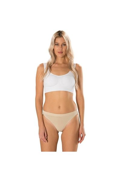 by İGP Pachet de 2 sutien bustier cu bretele groase căptușite din bambus alb