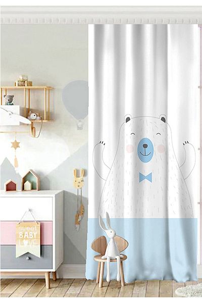 Realhomes Single Wing Special Designed Digital Printed Children's Room Background Curtain