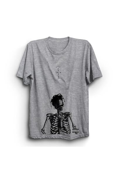 The Fame Tricou unisex Travis Scott Cactus Jack gri