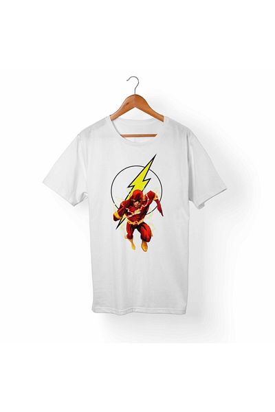 Alfa Tshirt Μπλουζάκι Unisex Λευκό The Flash/barry Allen