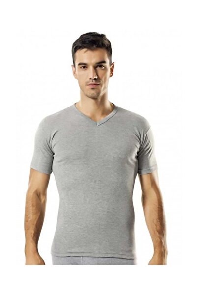 Tutku Men's V-Neck Ribbed Undershirt Set of 5