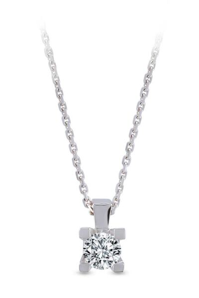 Crystal Diamond Zirconia 1.30 Carat Tektaş Kolye
