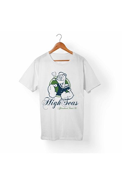 Alfa Tshirt Unisex Λευκό T-Shirt Popeye