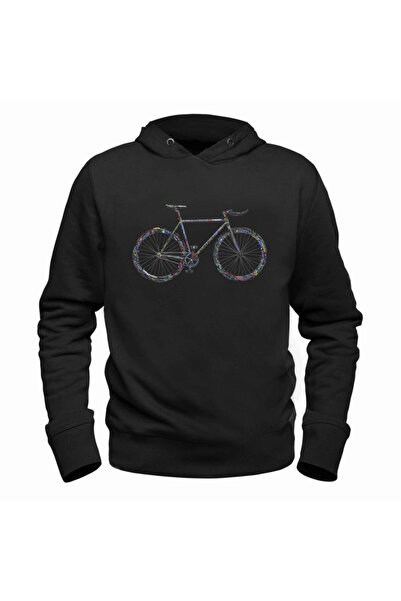 Alfa Tshirt Unisex Kids Black Bicycle Printed Sweatshirt