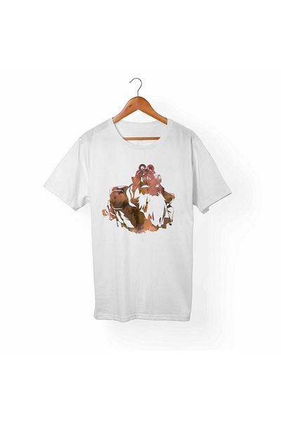 Alfa Tshirt Unisex Λευκό εμπριμέ T-Shirt