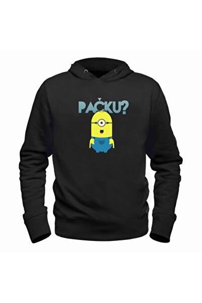 Alfa Tshirt Unisex Kids Black Hooded Sweatshirt