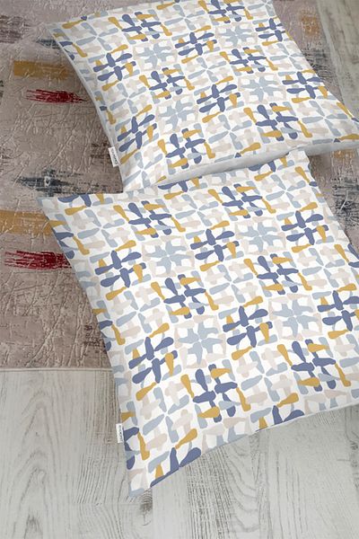 Realhomes Pernă de podea imprimată digital cu design special colorat cu desen geometric