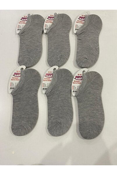 POTY Сиви невидими дамски маратонки 6-ти размер