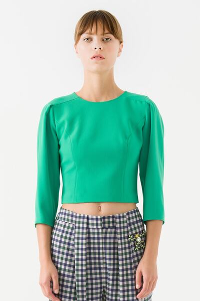 Jus De Pommes Kadın Yeşil Fermuarlı Bluz