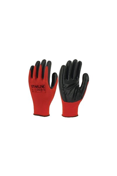 Starline E-43 Nitril Eldiven Kırmızı-siyah 9 Beden (12’Lİ)