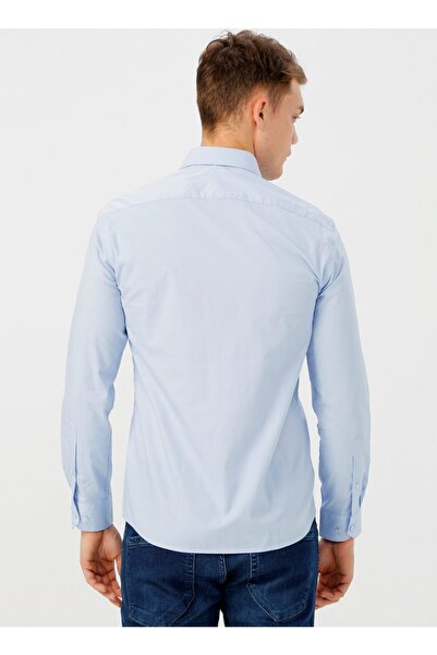 Pierre Cardin Cămașă de bază slim fit albastru deschis