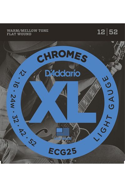 Daddario ECG25 Electric Guitar String Set - Chromes, Light Gauge (12-5)
