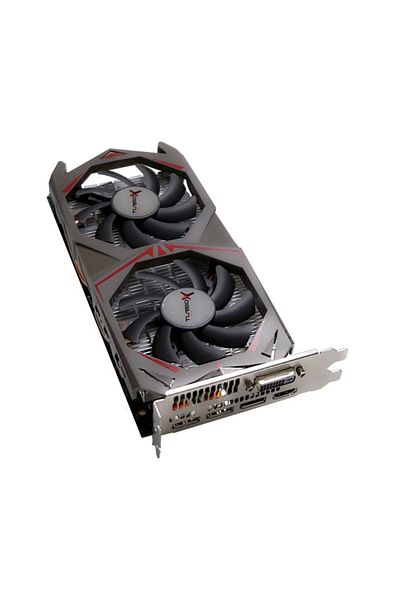 TURBOX بطاقة رسومات للألعاب Antares Volga Rx580 AMD Gddr5 256bit Dvi.hdmi.display بمروحة مزدوجة وسعة 8 جيجابايت