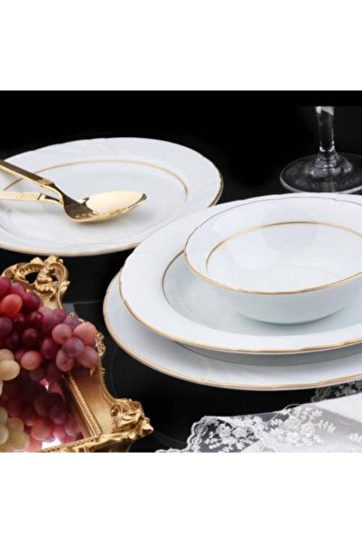 Güral Porselen Soprano 20 cm Düz Pasta Tabak 6'lı Kırık