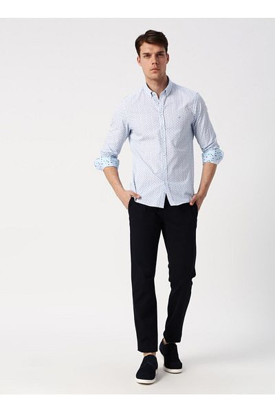 Pierre Cardin Μπλε ανδρικό πουκάμισο