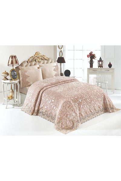 GOLDEN HOME Brown Blanket Set Double