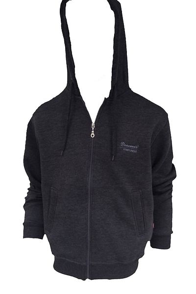 DEACAAR'S Men's Anthracite Three Thread Rose Gold Long Sleeve Flato Pocket Zippered Hooded Sports Jacket 421