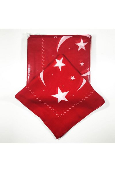 BENLİ Moon Star Flag Soldier Writing 100x100 Cm Henna Night Wedding