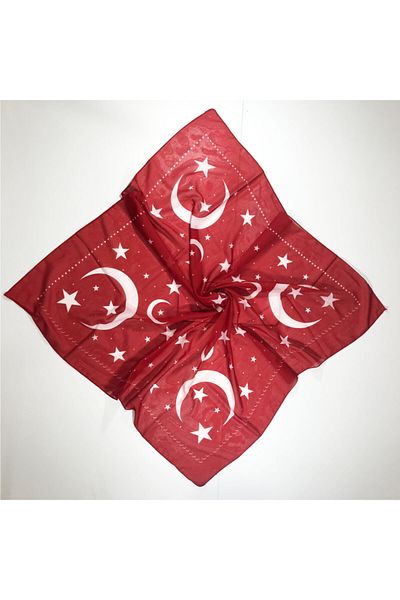 BENLİ Moon Star Flag Soldier Writing 100x100 Cm Henna Night Wedding