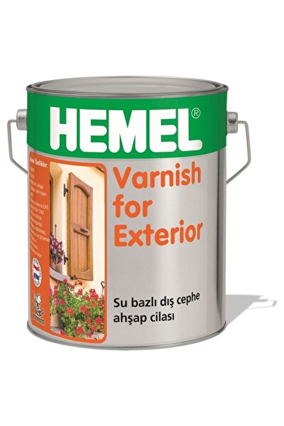 Hemel Varnish For Exterior 2.5 Lt Su Bazlı Şeffaf Dış Mekan Ahşap Cilası